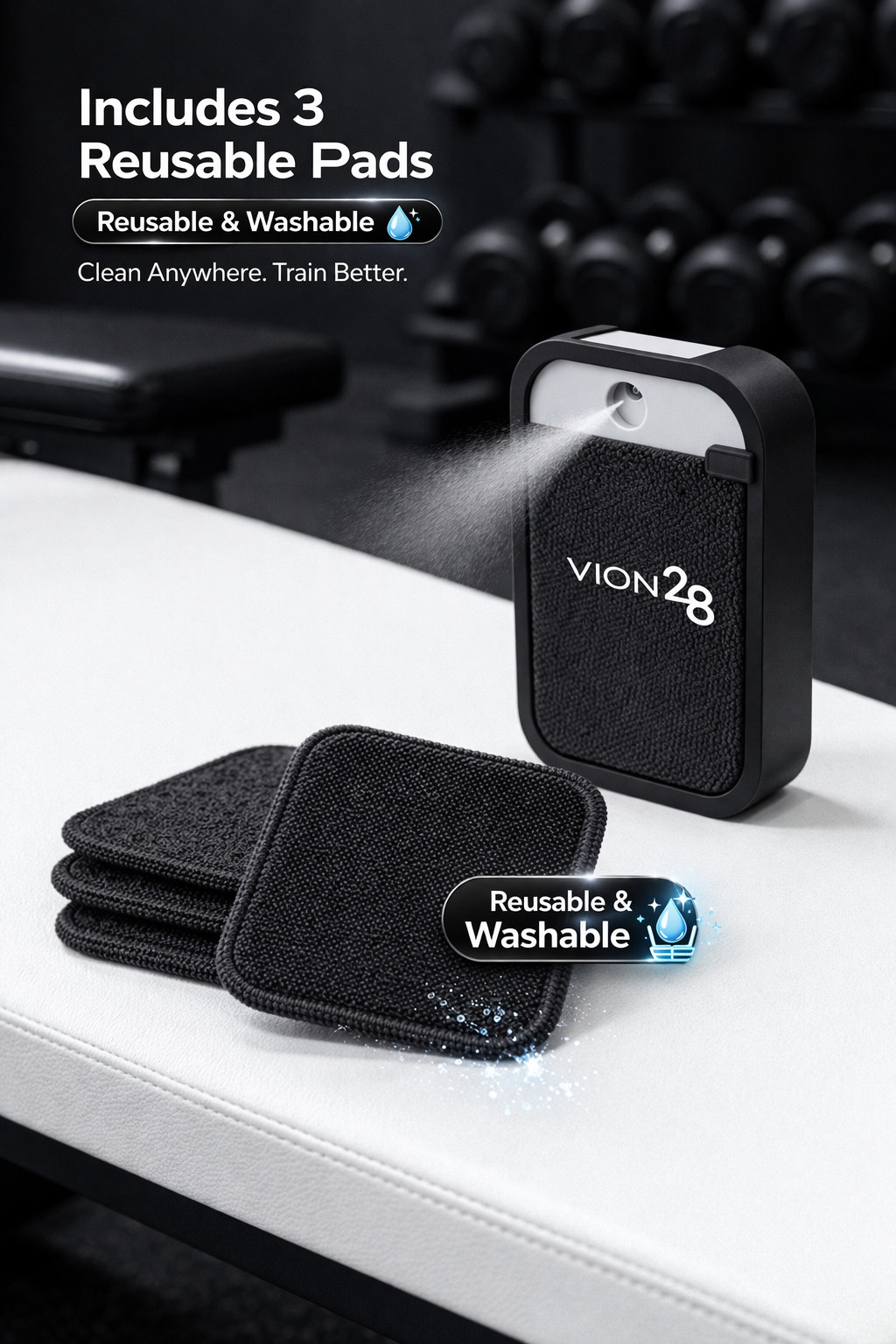 VION28 CleanRep™ – Portable Gym Cleaner